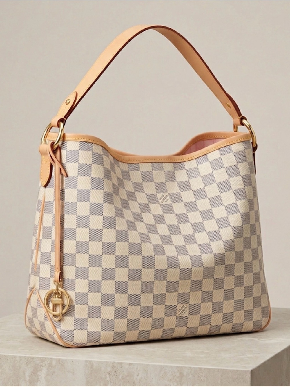Louis Vuitton Delightful PM Damier Azur Shoulder Hobo Bag Discontinued